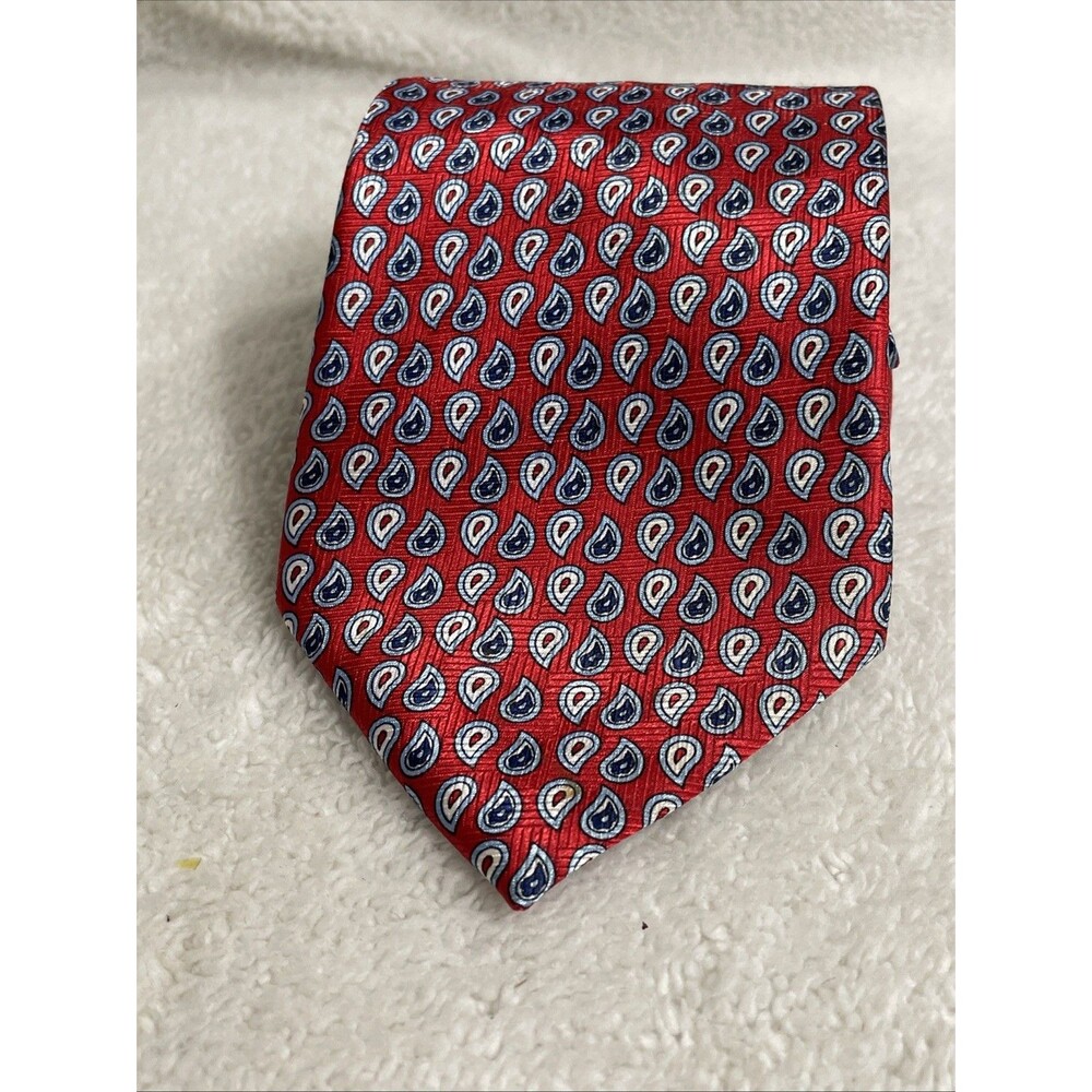 Marco Laurenti 100% Silk Men’s Tie Hand-Stitched Made in Italy Red